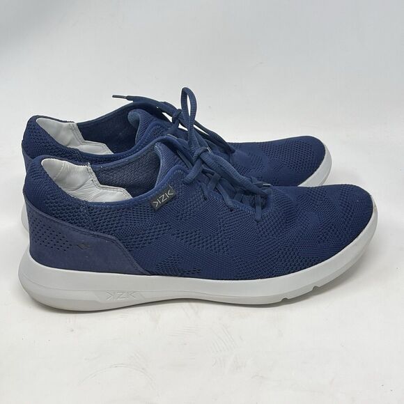 Kizik Madrid Eco-Knit Shoes Mens 13 W Wide Blue Hands Free Lightweight Sneakers - Picture 3 of 16